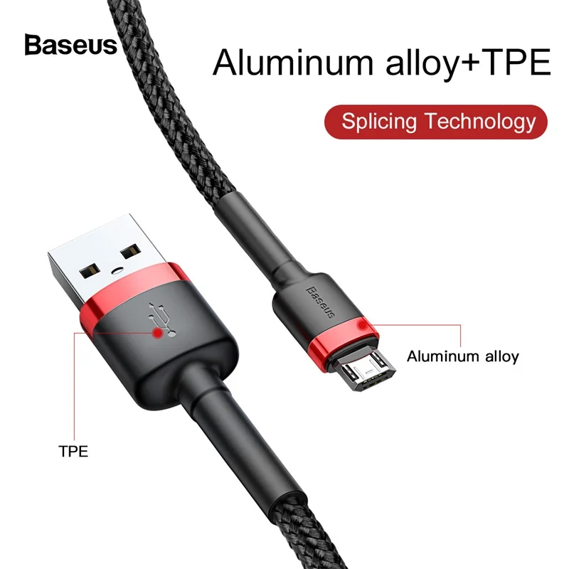 Baseus Micro USB кабель зарядное устройство для samsung Galaxy S7 S6 Быстрая зарядка мобильного