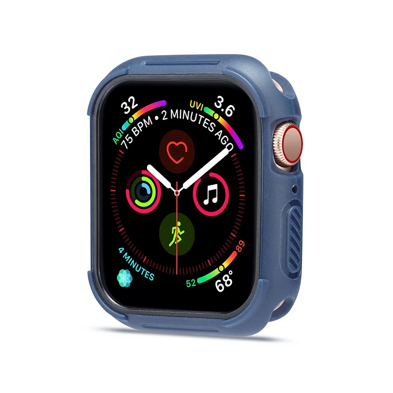 10 цветов Чехол для часов для Apple Watch Series 54 двойной цветной чехол Защитная рамка бампер 40 мм 44 мм для iWatch Band