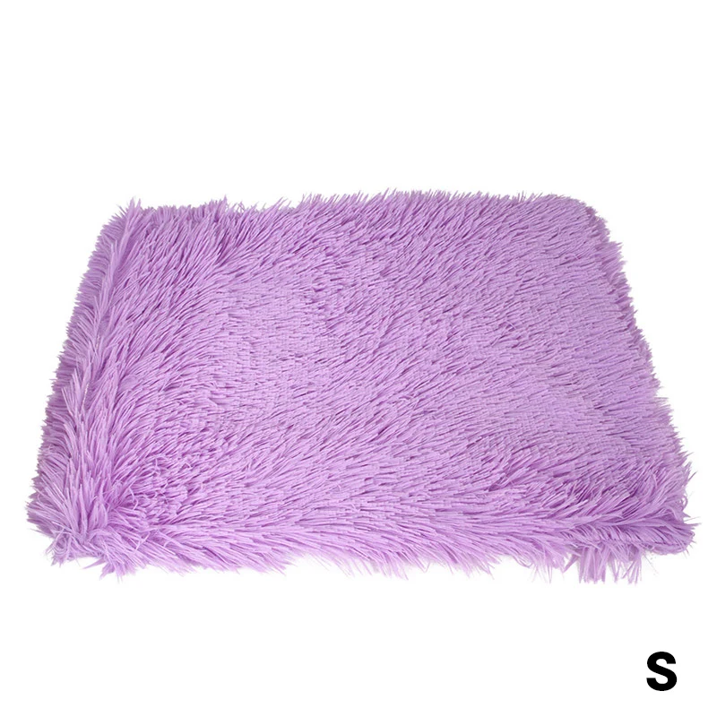 Pet Dog Cat Plush Bed Durable Keep Warm Autumn Winter Sleeping Mat DAG-ship - Color: Purple