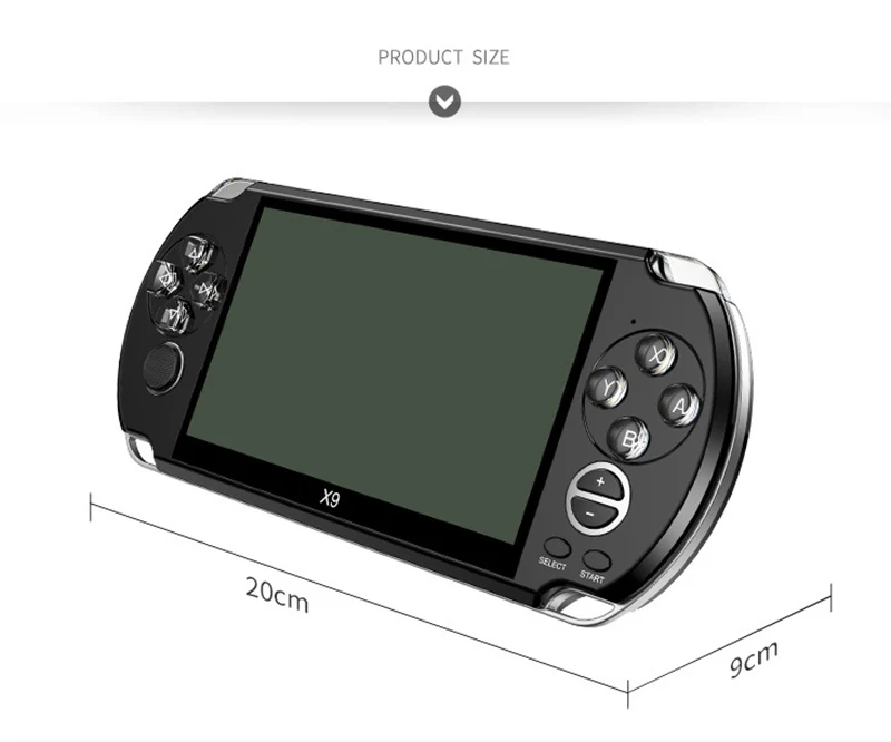 ГОРЯЧАЯ видео игровая консоль X9 PSVita портативный игровой плеер для psp/GBA/NES Ретро игры 5,1 дюймов экран ТВ с Mp4 кинокамерой