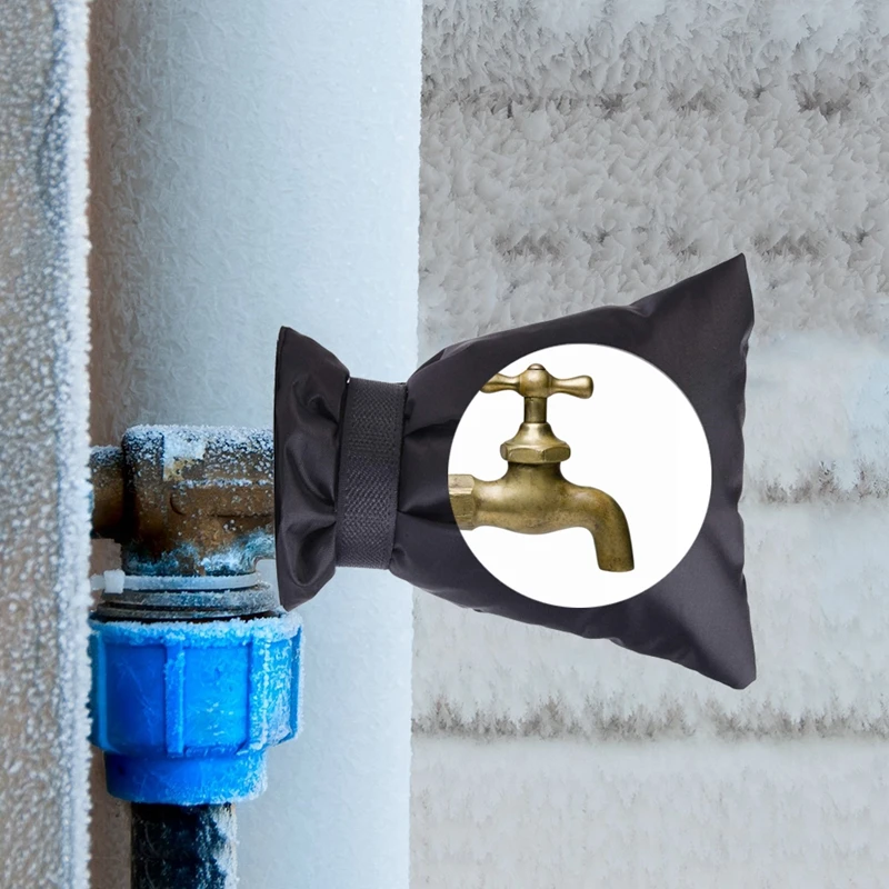 Верхний-открытый кран крышка носки для защиты от замораживания, набор из 2. Предотвратить замораживание Ups, трещит трубы(черный