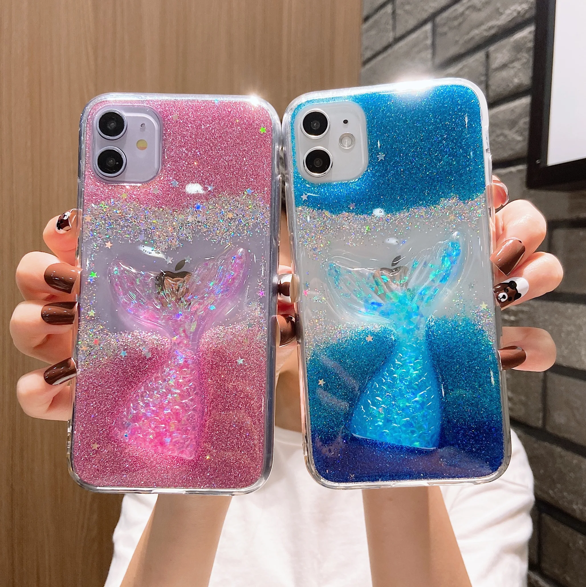 

Cute Glitter Phone Case For iPhone 11 Pro Max iPhone Xr X Xs Max Anime Cartoon Sequins Biling For iPhone 7 8 6s Plus Cover Case
