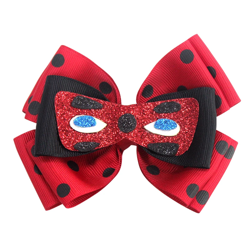 4 inch new dot print Ribbon Hairpins Girls Hair Clips hair Bows Accessories For girls Children gift | Детская одежда и обувь