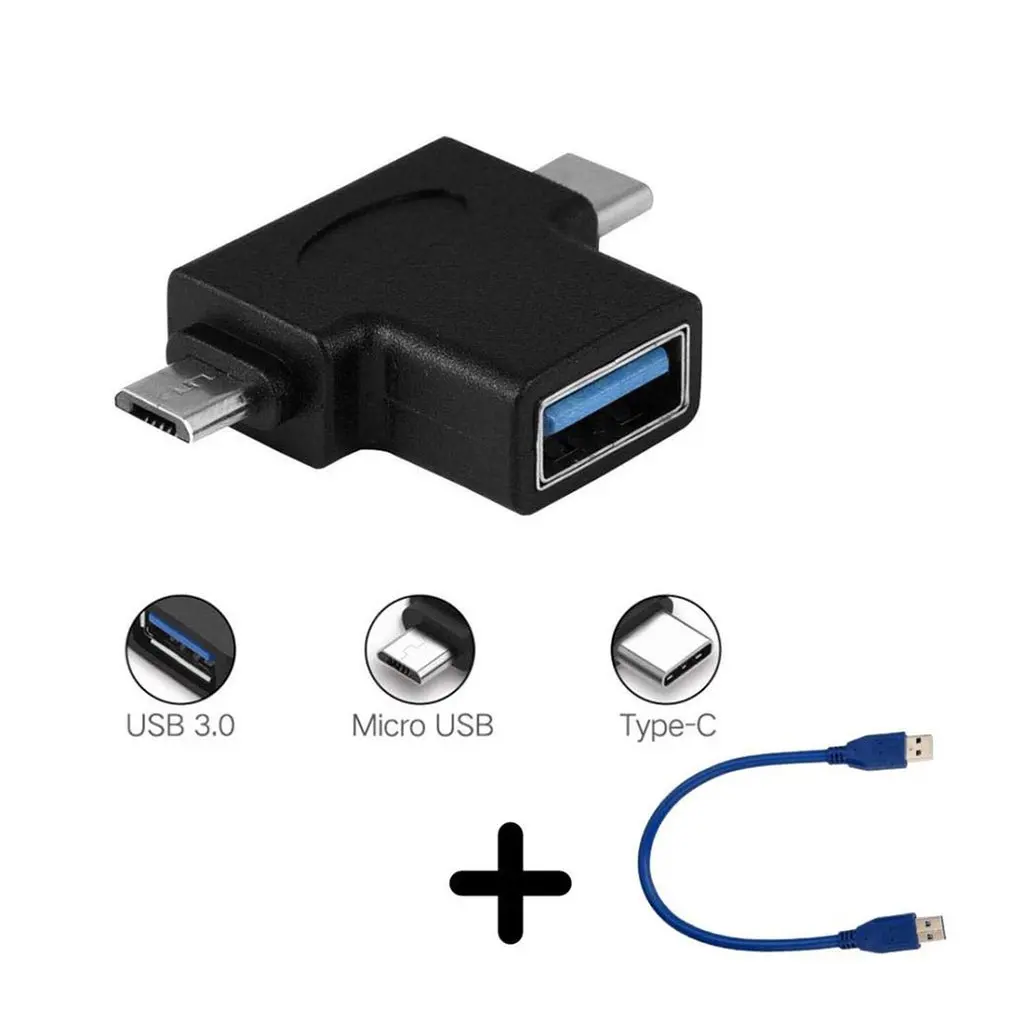 Baosity 2-в-1 Micro Usb Тип C Otg адаптер Usb-c микро-usb "папа" в Usb-3,0 Женский конвертер где бы вы ни находились