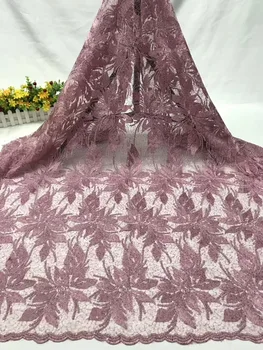 

Latest African Laces 2018 Black Lace Fabric Nigerian Lace Fabrics High Quality French 3D Tulle Lace Fabric For Women