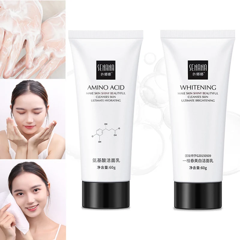

1 Pcs Amino Acid Facial Cleanser Nourishing Cleanser Foam Moisturizing Face Wash Anti-Spots Marks Oil Control Face Cleanser