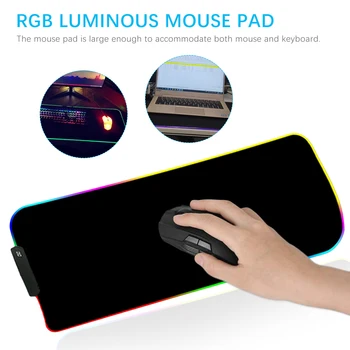 

Backlight Mouse Pad Gaming Mouse Pad Gamer RGB Mouse Pad Large Computer Mause Pad XXL Mousepad 900x400 Carpet Keyboard Desk Mat