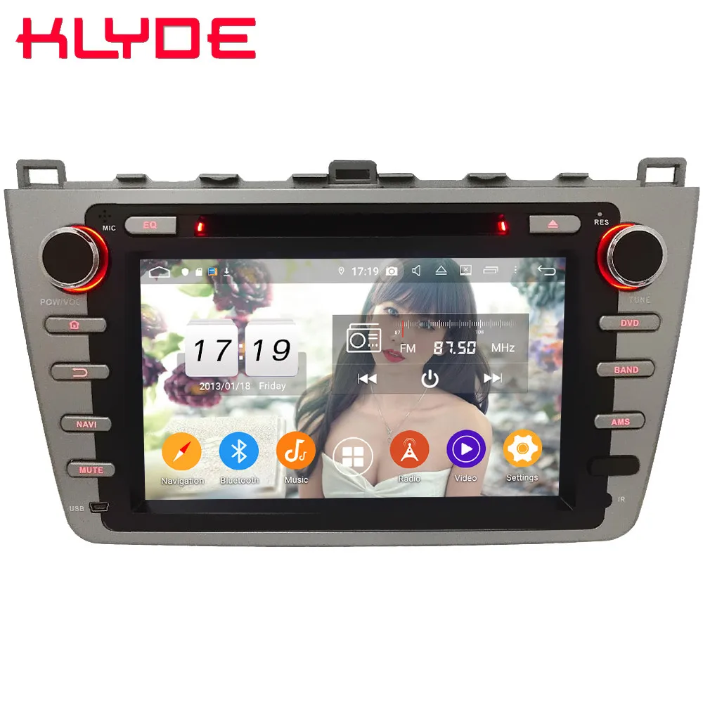 Klyde ips 4G wifi Android 9 Восьмиядерный 4 Гб ОЗУ 64 Гб ПЗУ BT DSP автомобильный DVD мультимедийный плеер стерео для Mazda 6 Ultra Ruiyi 2008