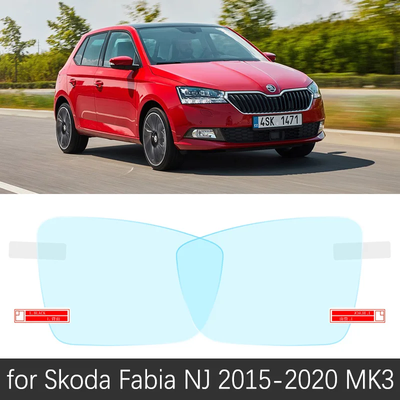 Fabia 2015-2020 Для Skoda Fabia 1 2 3 6y 5j nj MK1 MK2 MK3 1999~ полное покрытие зеркало заднего вида противотуманная непромокаемая противотуманная пленка автомобильные аксессуары - Название цвета: Fabia 2015-2020