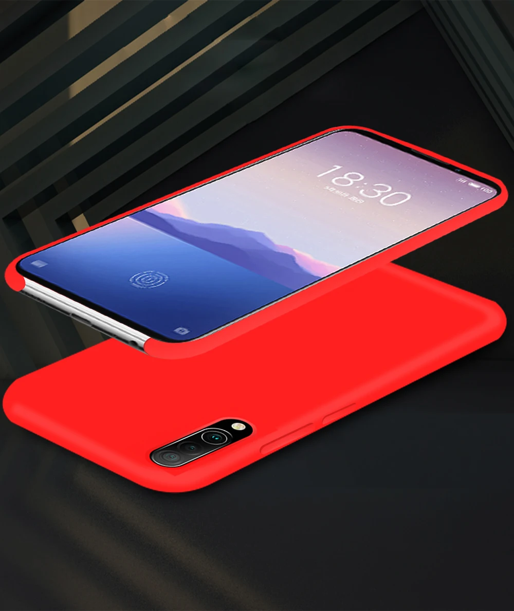 MEIZU 16s чехол, официальный,, не оставляет отпечатков пальцев, мягкий, противоударный, жидкий, силиконовый, однотонный, Meizu 16xs чехол для телефона