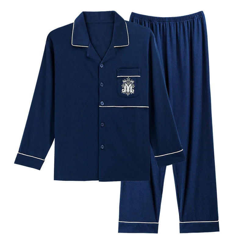 New 2020 Spring Men Pajamas Long Sleeve Male Pajama Set Men Pure Full Cotton Pajamas for Men Sleepwear Suit Homewear 4XL New 2020 Spring Men Pajamas Long Sleeve Male Pajama Set Men Pure Full Cotton Pajamas for Men Sleepwear Suit Homewear 4XL
