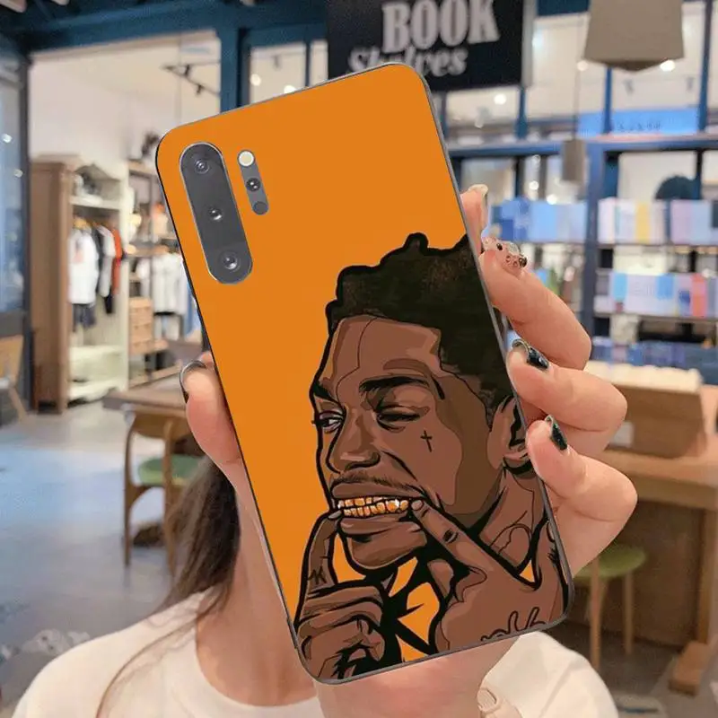 HPCHCJHM Kodak Black Rapper Phone Case Cover For Samsung Note 7 8 9 10 pro Galaxy J7 J8 J6 Plus 2018 Prime