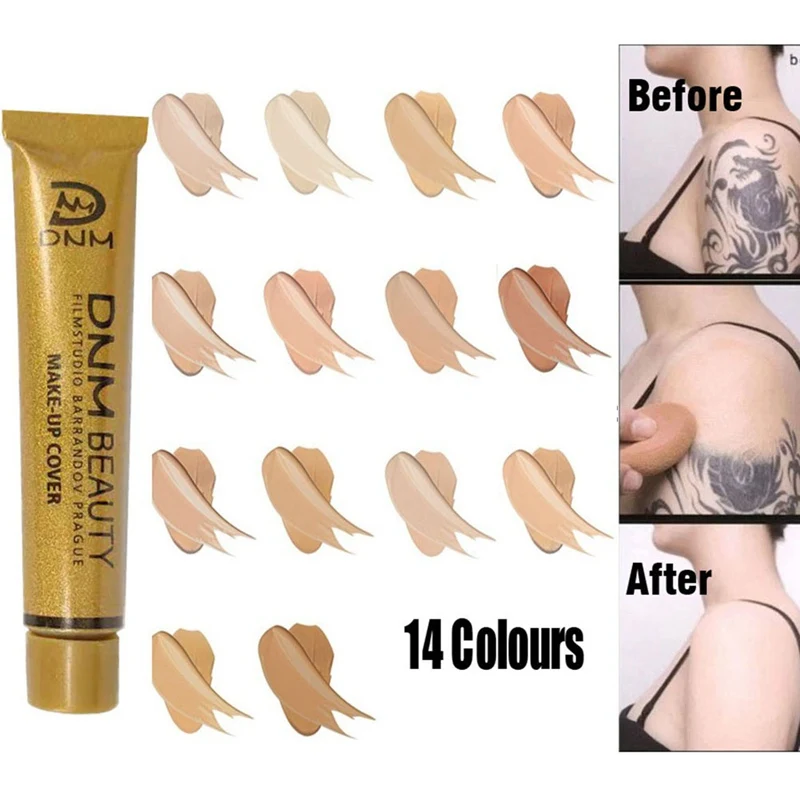 

Tube Concealer Cover Acne Mark Scar Tattoo Dark Circles Freckles Liquid Base Cosmetic Tube Corrective Cream Contouring Maquiagem