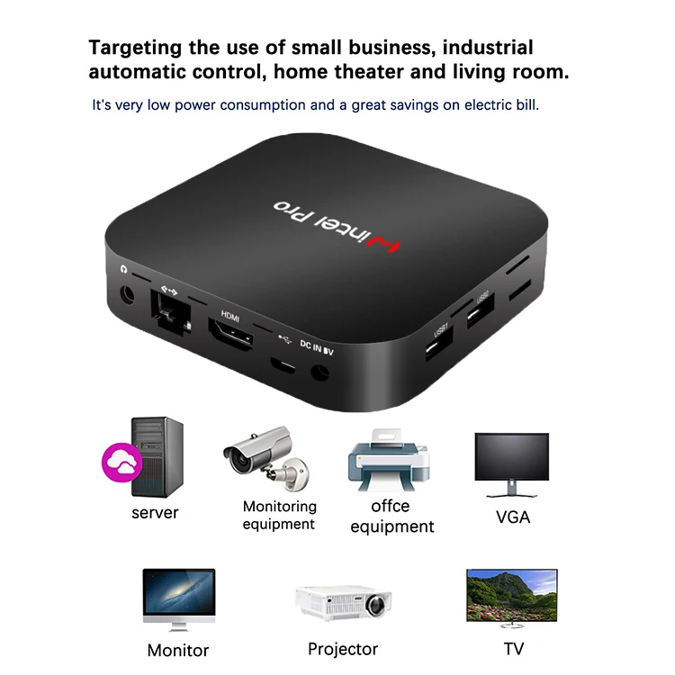 Мини-ПК Windows 10 Wintel Pro Atom Intel quad core Z8350 1,84 ГГц 4 Гб/64 Гб Dual 2,4G/5G wifi 100M LAN настольные компьютеры ПК