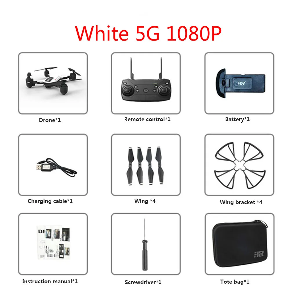 1080P 5G Профессиональные беспилотники с камера GPS WiFi FPV Follow Me(следуй за мной режим складной длительное время полета Дрон selfie Квадрокоптер игрушки - Цвет: White 5G 1080P