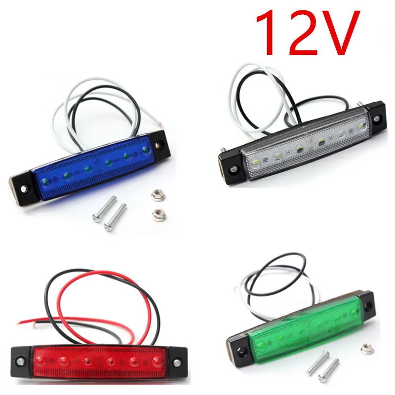 2 шт./лот 12 В 6 SMD автоматические боковые габаритные огни Задний фонарь боковой