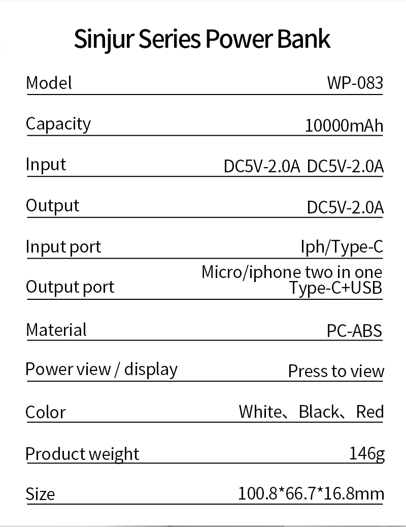 WK 10000 мАч mi ni внешний аккумулятор светодиодный дисплей Встроенный кабель портативный внешний аккумулятор для iPhone 11 Pro Xiaomi mi внешний аккумулятор повербанк