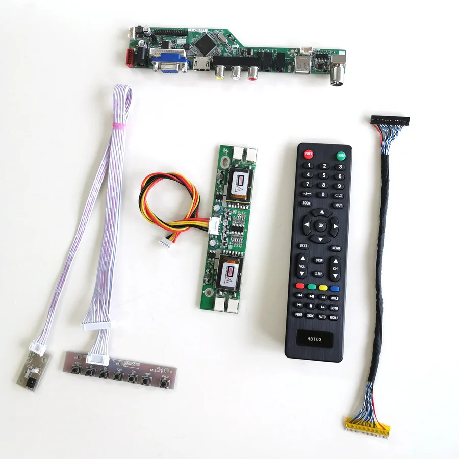 Для M215HW01 V0 V1 V9 LVDS 4CCFL 30Pin HDMI VGA USB AV клавиатура+ пульт+ инвертор T. V56 привод плата ЖК-панель монитор DIY kit