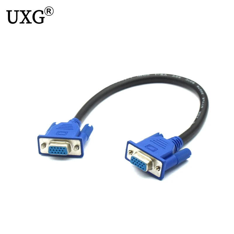 Короткий видеокабель 25 см/10 &quotHD15Pin VGA D Sub кабель штекер M/M гнездо и RGB для
