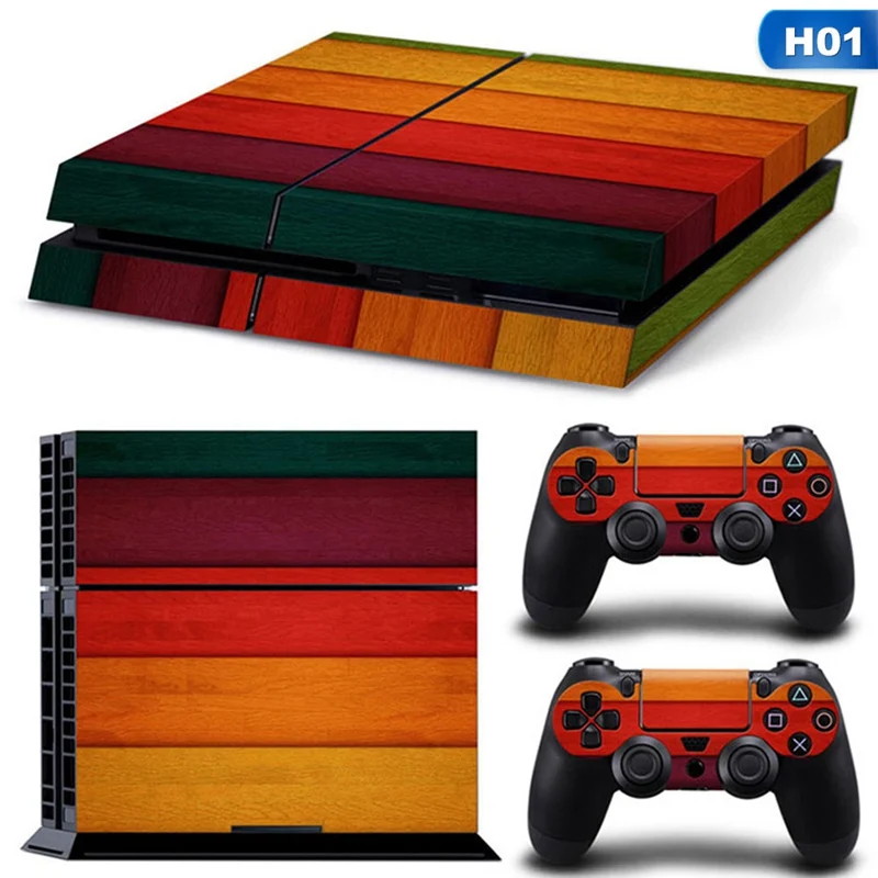 Деревянная Кожа для консоли PS4 защитная кожа чехол наклейка для PS4 игровой системы PS4+ 2 контроллера