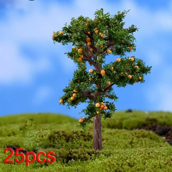 

Plastic Model Trees Mango Orange Pink Yellow 25pcs Simulation Fruit Tree
