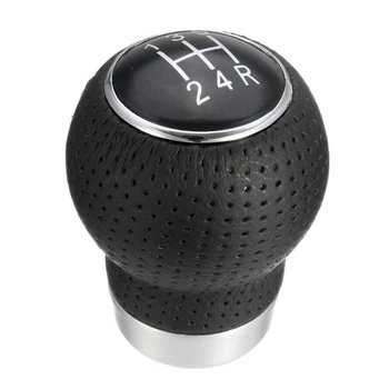 

5 Speed Universal Manual Car Gear Shift Knob Shifter Lever Black Pu Leather