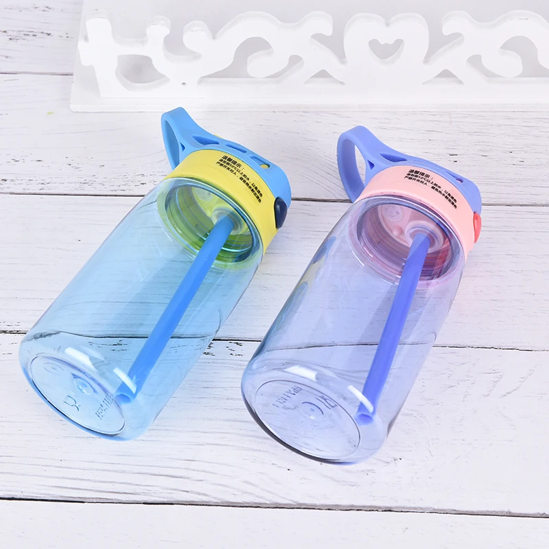 Portable Travel Drinking Cup With Straw Kids Children Leak Proof Water Bottle
