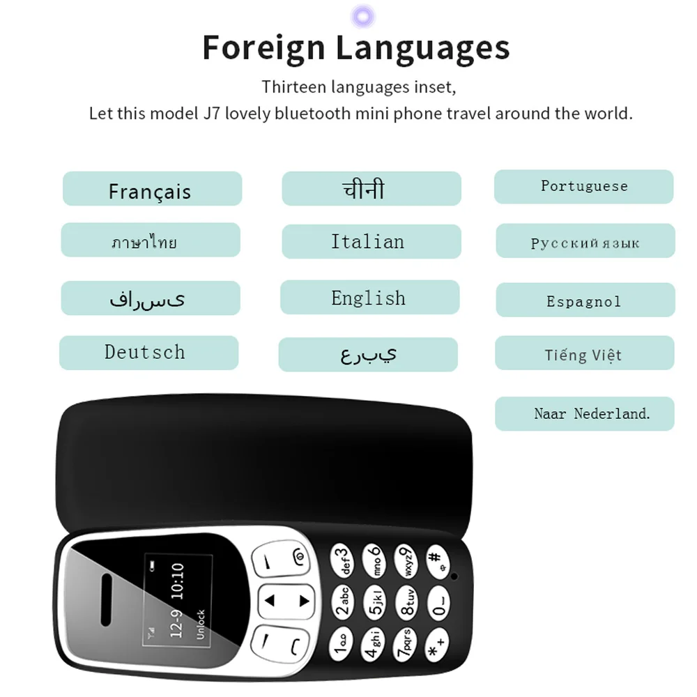 Мини Дети Мобильные телефоны Bluetooth звонящий наушники волшебный голос FM радио SIM