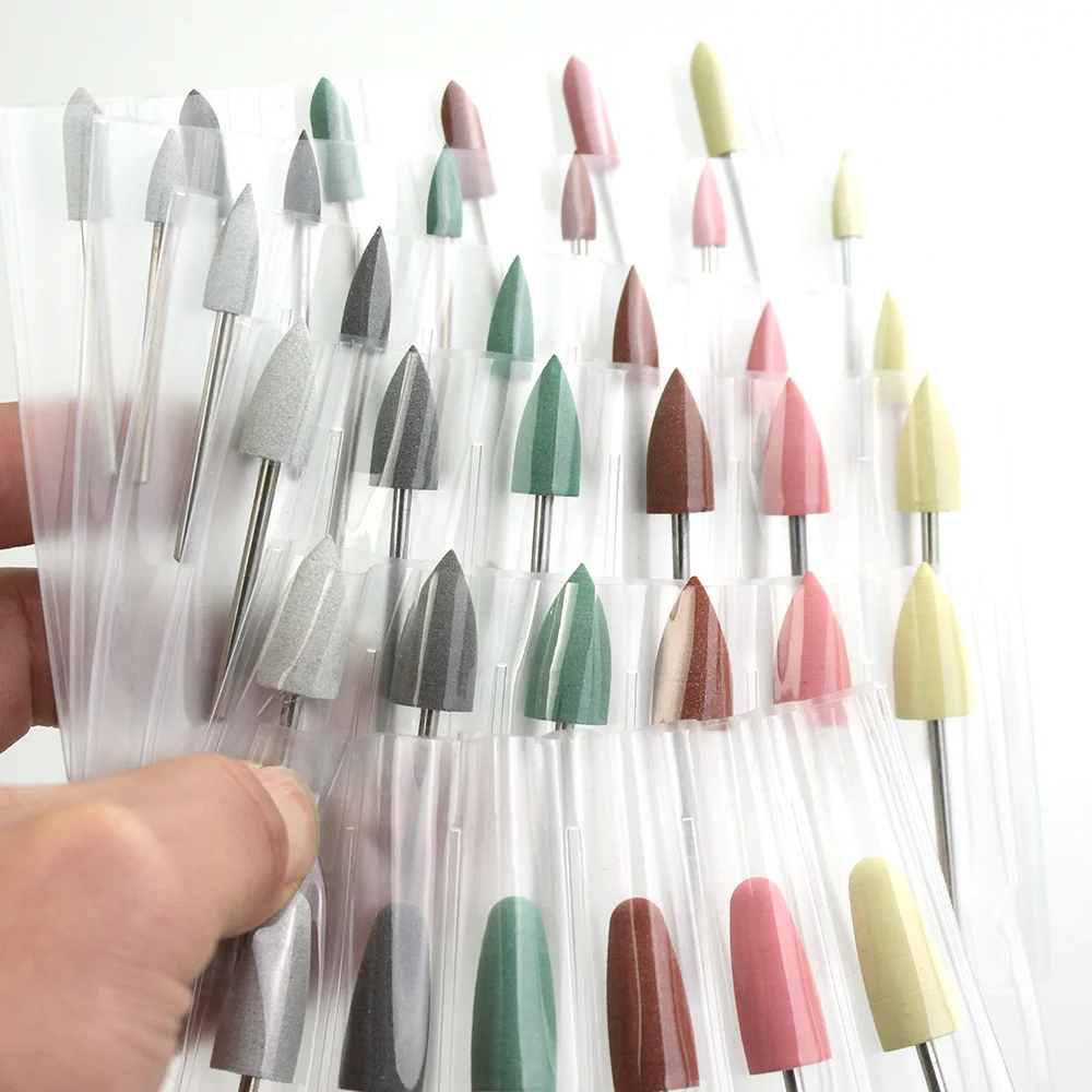 6/7/10 Pcs/Set Rubber Silicon Nail Drill Bit Milling Cutter For Manicure Pedicure Rotary Grinder Cuticle Tool Nail Art Accessory