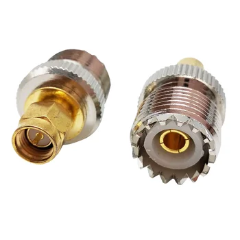 

Adapter Connector SO-239 Converter Female To SMA Male Portable Durable RF Coax