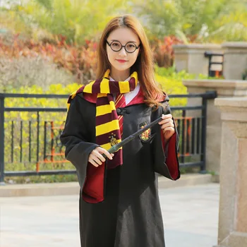 

College Gryffindor Slytherin Uniform Hermione Granger Cosplay Costume Adult Kids Halloween Party Potter Robe Cloak Sets D2103AD