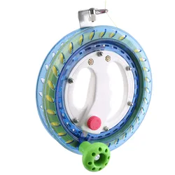 Bonita bobinadora de rollo de cometa de 18cm, herramienta de manija de rueda de fuego, línea de cuerda trenzada, Color exterior, cometa doble, mango de carrete para accesorios de cometa