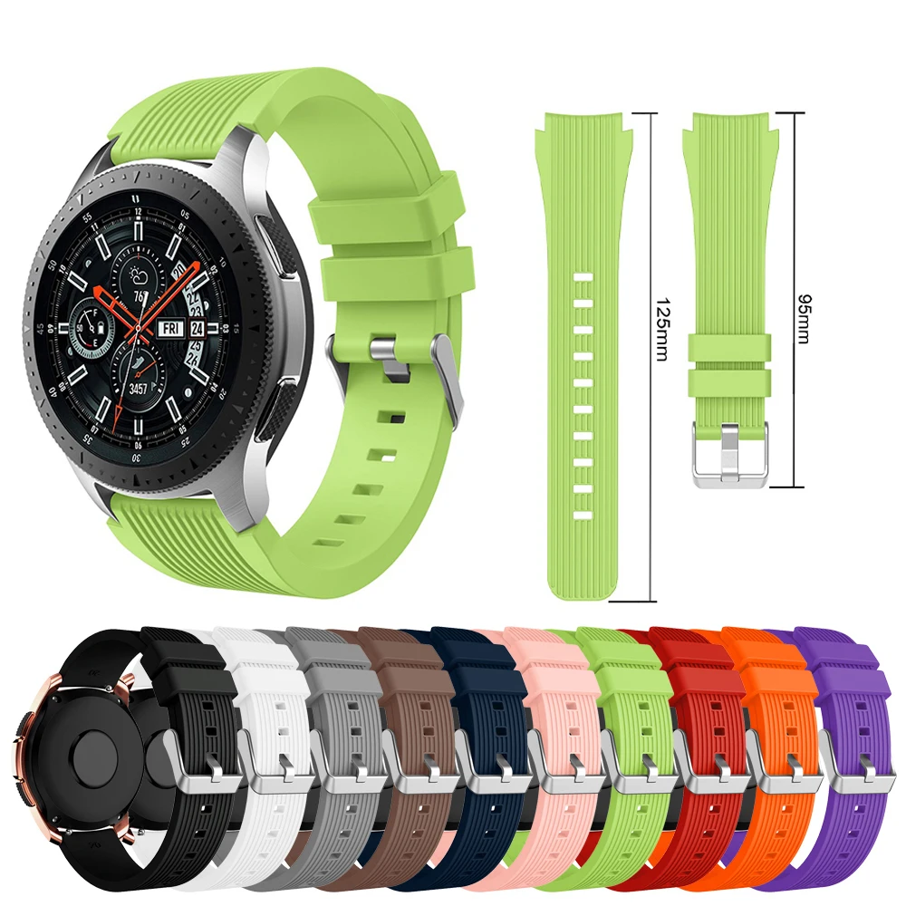 

Galaxy watch band For Samsung Galaxy watch Active strap 46 42 mm Gear S3 Silicone bracelet 20mm 22mm strap For Huawei Watch GT