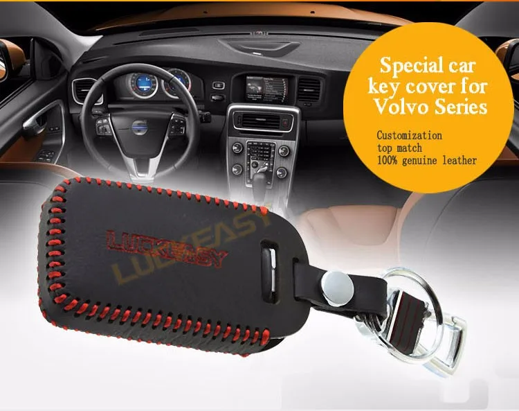 Кожанный чехол для volvo S80L S60L V40 S60 V60 XC60 S80 2013 крышка ключа автомобиля чехол с отделением для карт, 6 кнопок, key2a