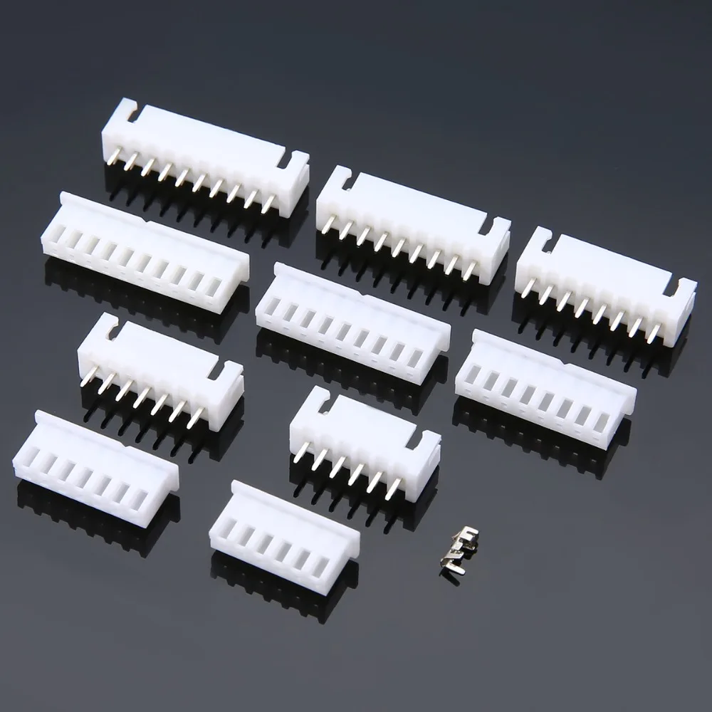 25 Комплектов XH 2,54 мм Клеммный корпус контактные планки однорядные провода разъемы 6p 7p 8p 9p 10 Pin с коробкой