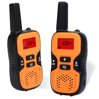 

2pcs Portable Rechargeable Practical Volume Adjustable LCD Display Toy Walkie Talkies Durable Long Range With Torch Kids Gift