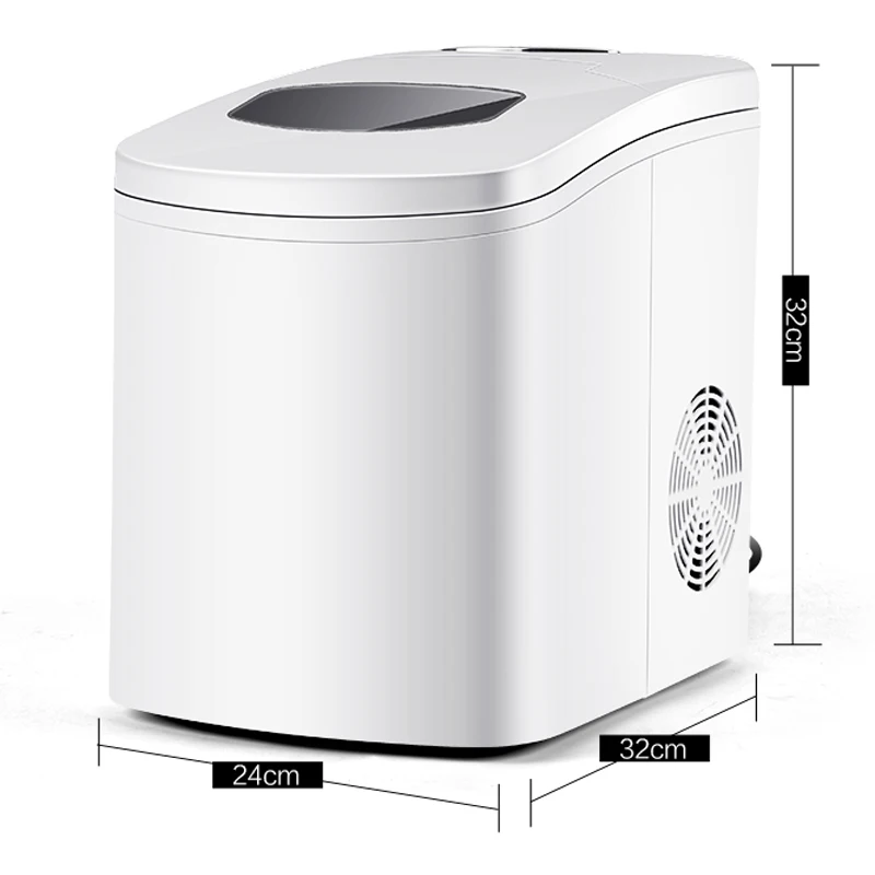 15kg Small Round Ice Maker Machine Commercial Domestic Milk Tea Shop Automatic Ice Cube Making Machine Mini Maker 220V Hot