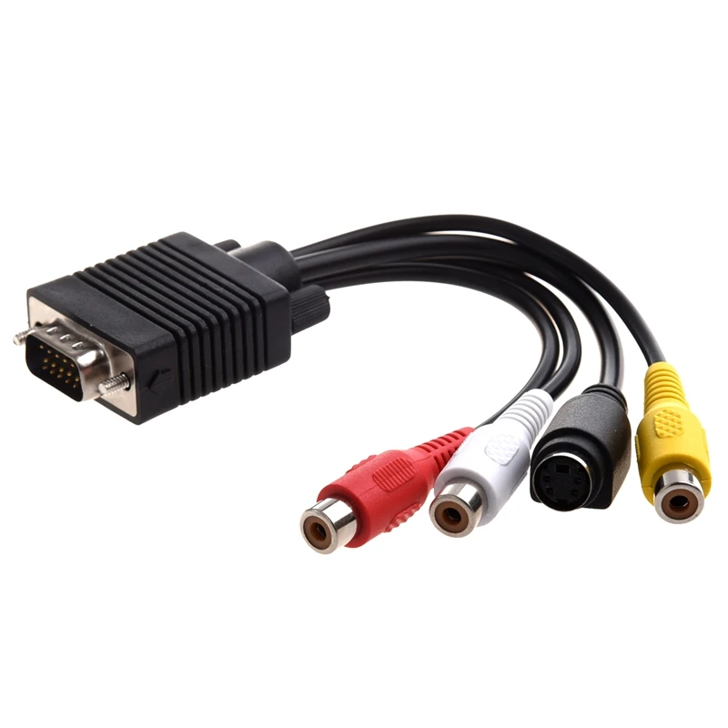 VGA Adapter to TV S-Video RCA Out Cable for PC Video