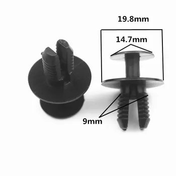 

20PCS 9mm Automobile Plastic Rivet Clips Car Bumper Decorative Board Fender Fastener Clip for Mercedes Benz BMW
