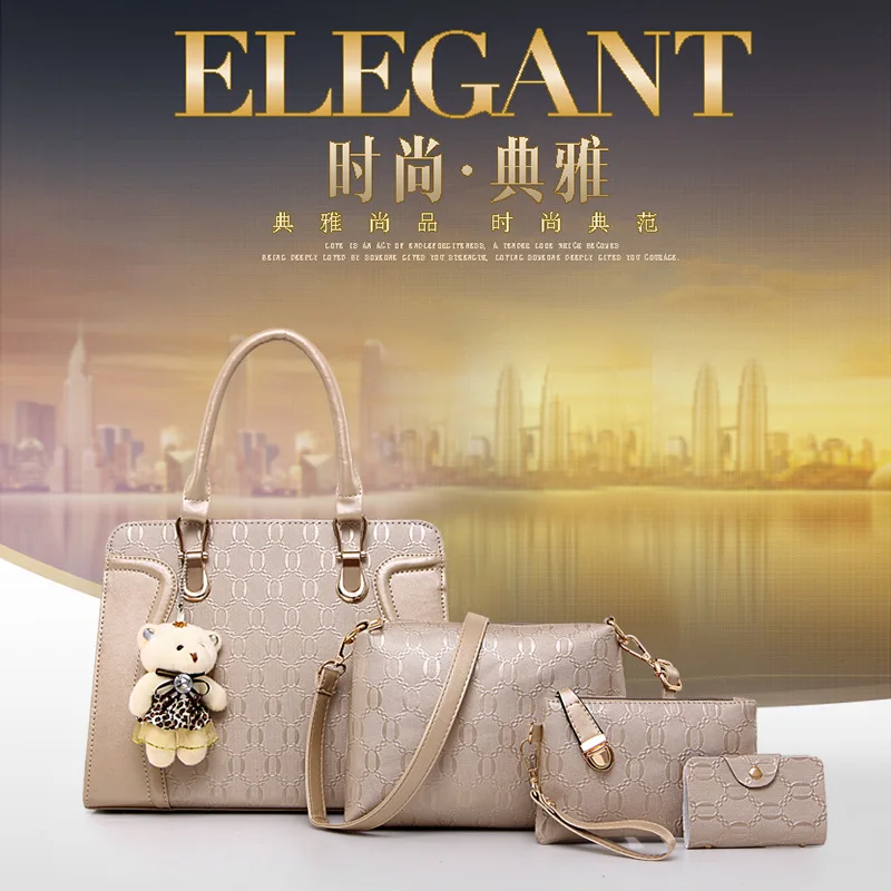 

Autumn And Winter New Style Europe And America-Style Five-Piece WOMEN'S Bag Embossed Different Size Bags Hand Shoulder Diagonal