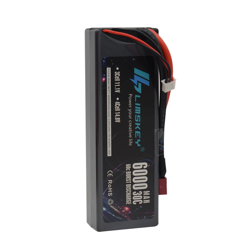 Limskey Lipo Battery 2 шт. LiPo 6000 мА/ч 7 4 В 30C 2S RC Deans Plug для Evader BX Truggy Buggy Helicopt|Детали и
