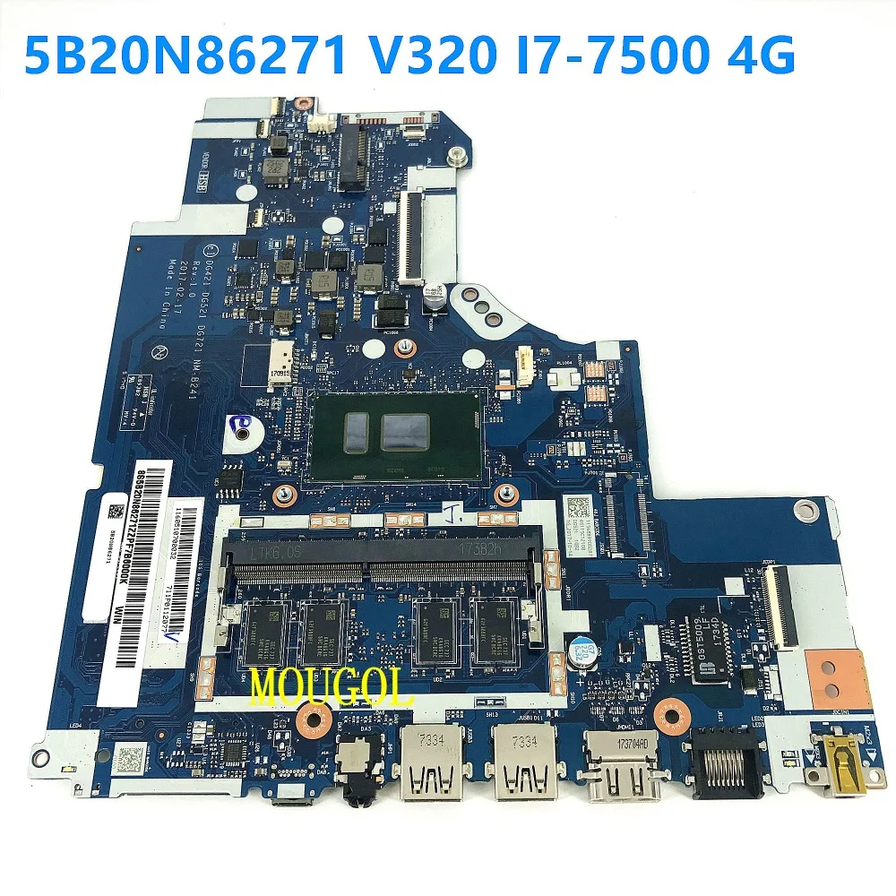5B20N86271 для lenovo V320 320-15IKB 320-15isk V320 Материнская плата ноутбука I7-7500U 4g ноутбук DG421 DG521 DG721 NM-B241 материнская плата