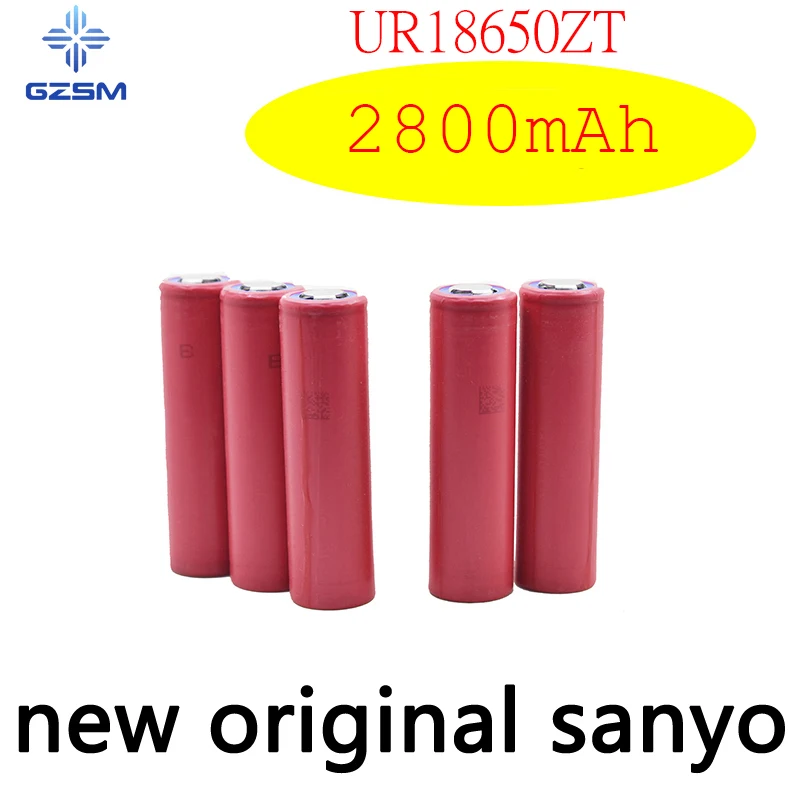 GZSM 18650 Аккумулятор для Sanyo UR18650ZT аккумуляторная батарея 2800mAh 3 7 V 6A батареи powerbank |