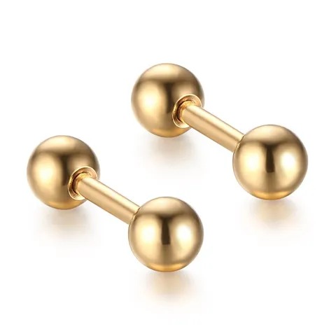 Medical Titanium Steel Stud Earring Small Ball Screws Small Earrings Male Ear Bone Nail Lip Piercing Body Jewelry