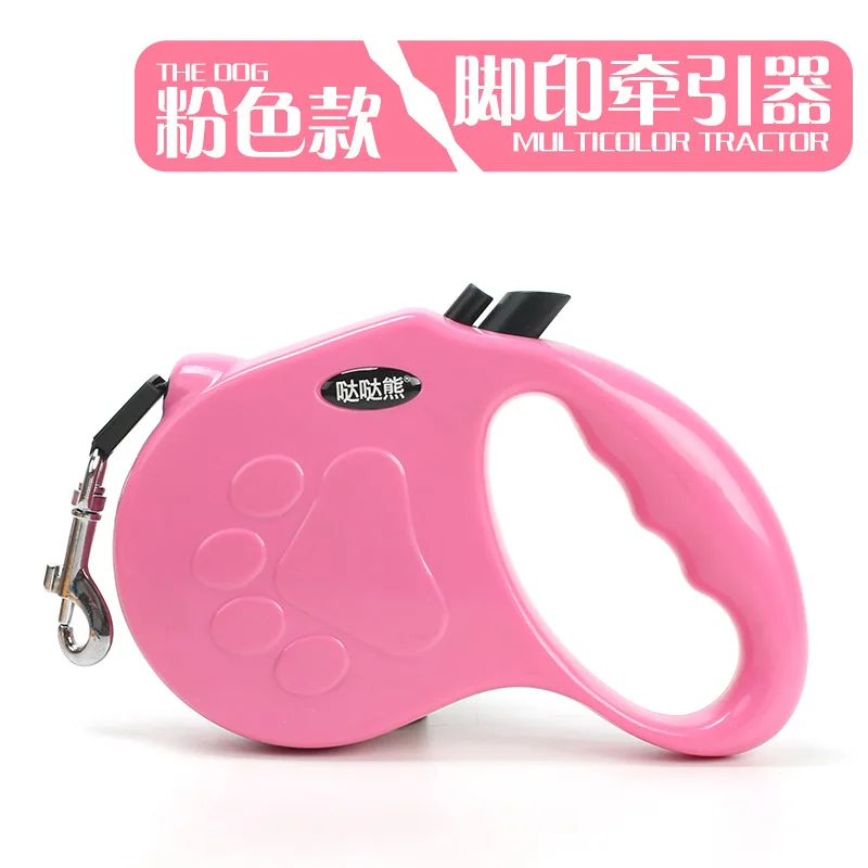 Pink Товары для домашних животных, собак, кошек, телескопические поводки с принтом - Цвет: Pink