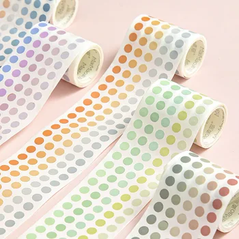 

60mmx3m Round Marker Washi Tape Cute Dot Masking Tape Decorative Adhesive Tape DIY Label Sticker Scrapbooking Diary Stationery