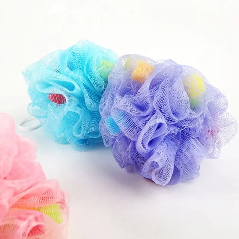 1Pc Large Colorful Flower Bath Ball Body Wash Scrubber Cleansing Foaming Mesh Net Shower Loofah Soft Sponge Bubbles Bathroom | Красота и