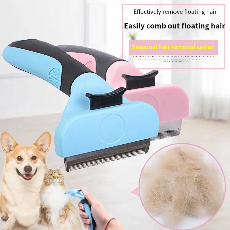 Dog Comb Pet Hair Remover Cat Brush Comfortable Durable Trim Brusher Shedding Hair Combs For Dogs Cats Pet Grooming Tools