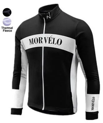 Morvelo Зимняя Теплая Флисовая велосипедная Джерси с длинным рукавом Ropa ciclismo hombre велосипедная одежда велосипедная Одежда Майо Ciclismo Топы - Цвет: 1
