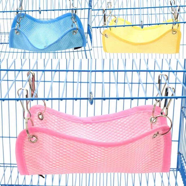 S/M/L Pet Hamster Hammock Summer Breathable Mesh Bed for Chinchilla Guinea Rabbit Samll Pets Swing Toys Kitten Hommock 2